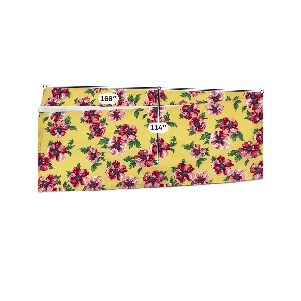 Ralph Lauren Chelsea Valance Custom Set Yellow Floral Poppy 14x166 14x82 2pc